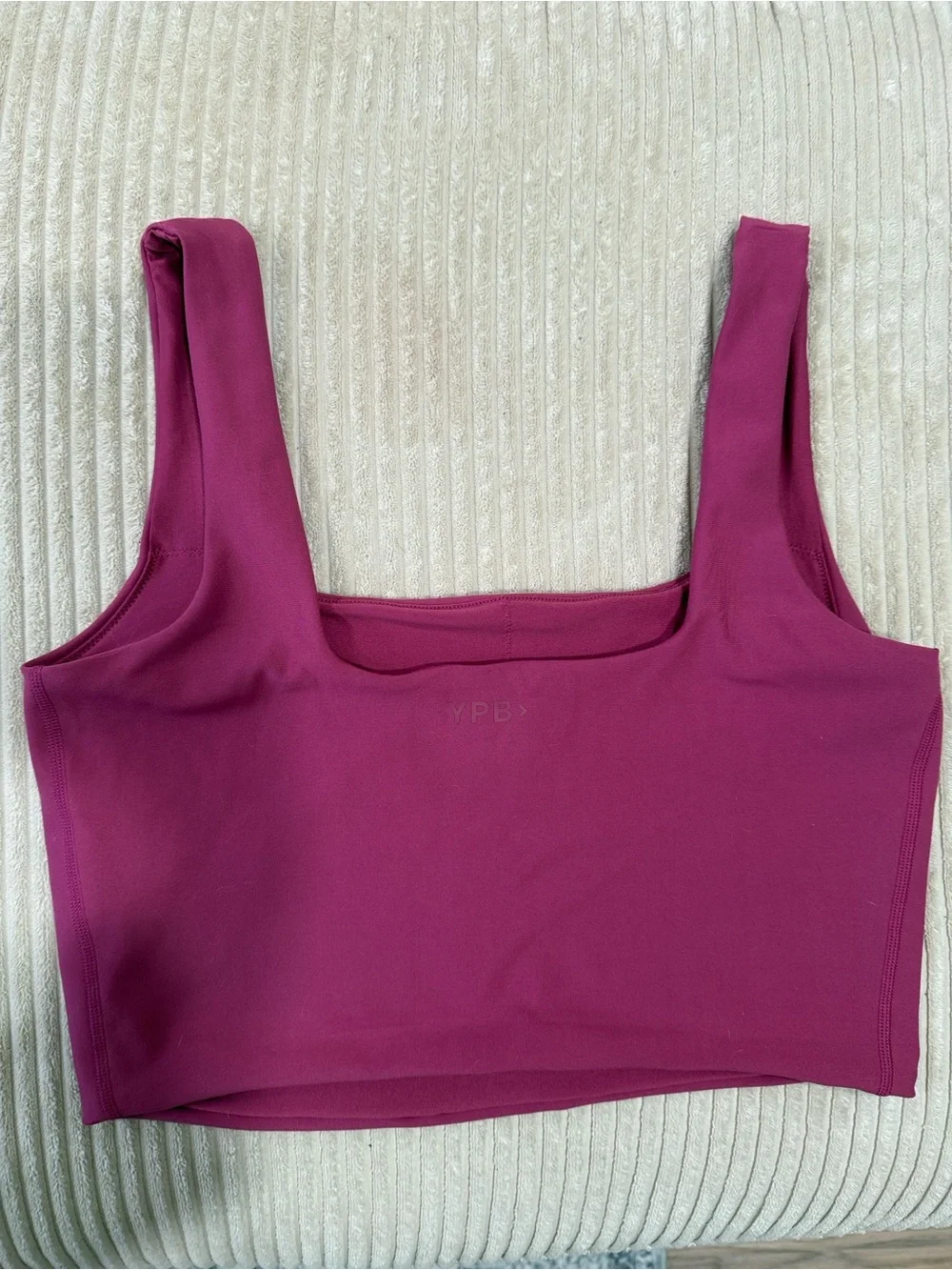 YPB Scoop Neck Sports Bra - Raspberry